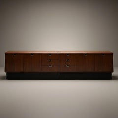 Custom Knoll Credenza in Mahogany & Chrome