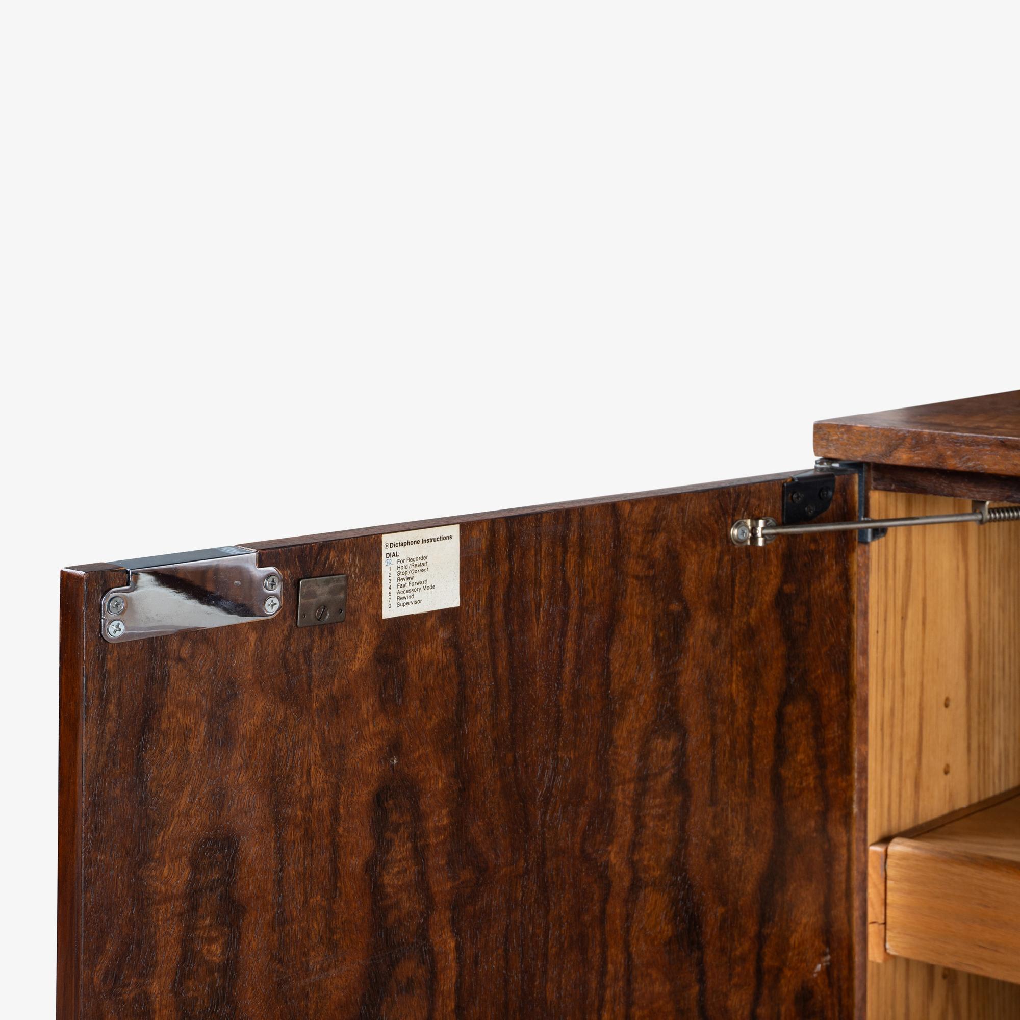 Custom Knoll Executive Cabinet in Walnut & Chrome For Sale 1