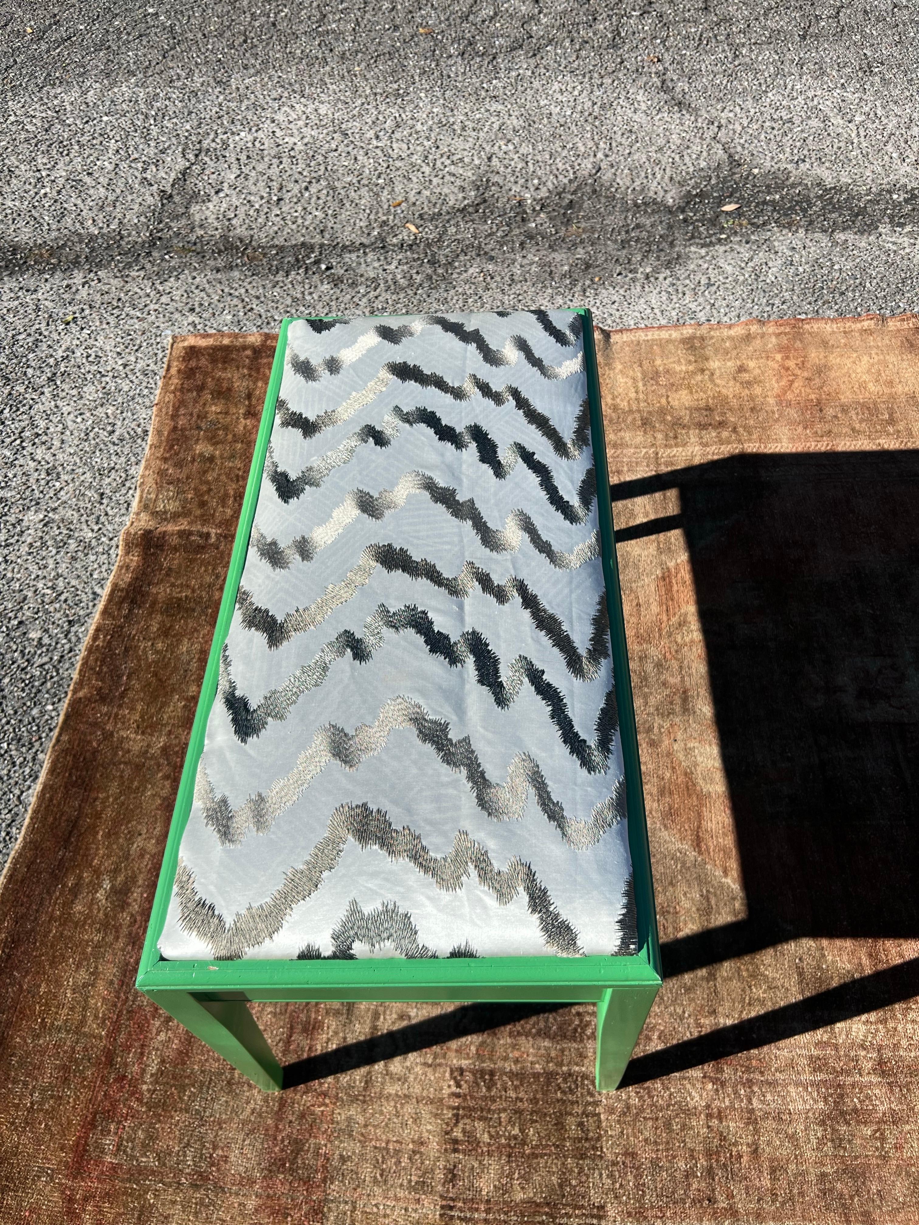 American Empire Custom Lacquered Kelly Green Bench For Sale