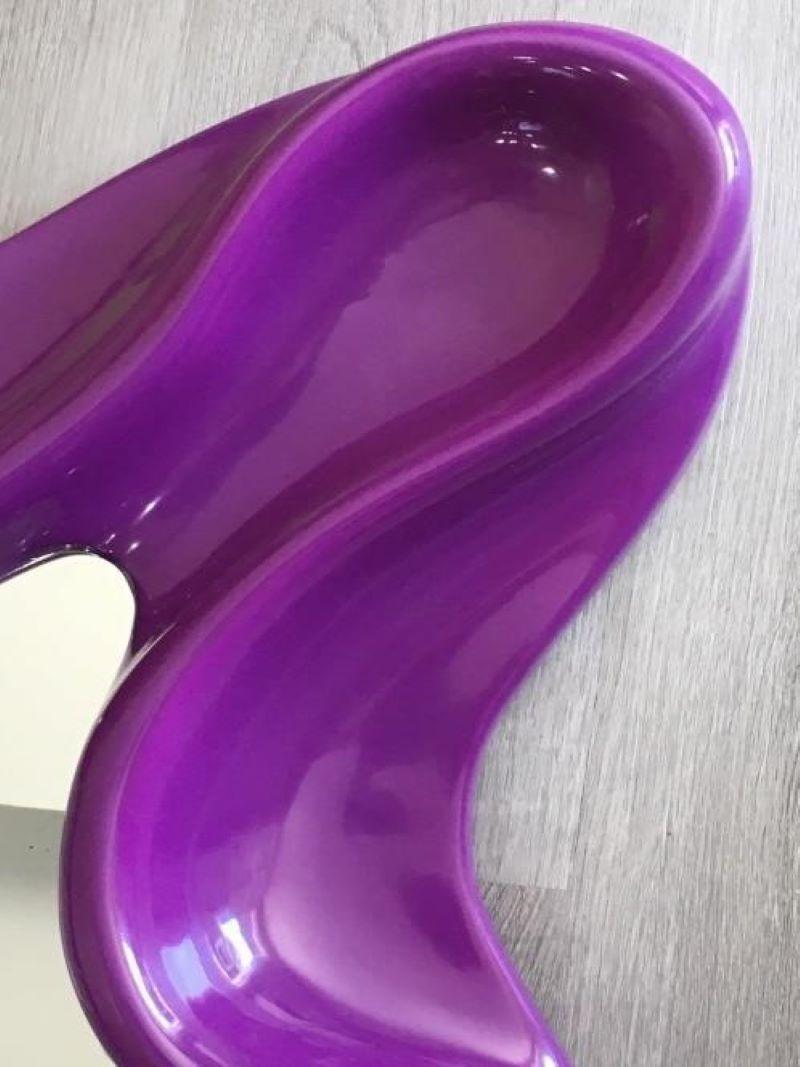 Américain Miroir laqué vintage violet sur mesure en vente