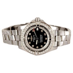 Custom Ladies Breitling Aeromarine Colt A77380 Diamond Watch