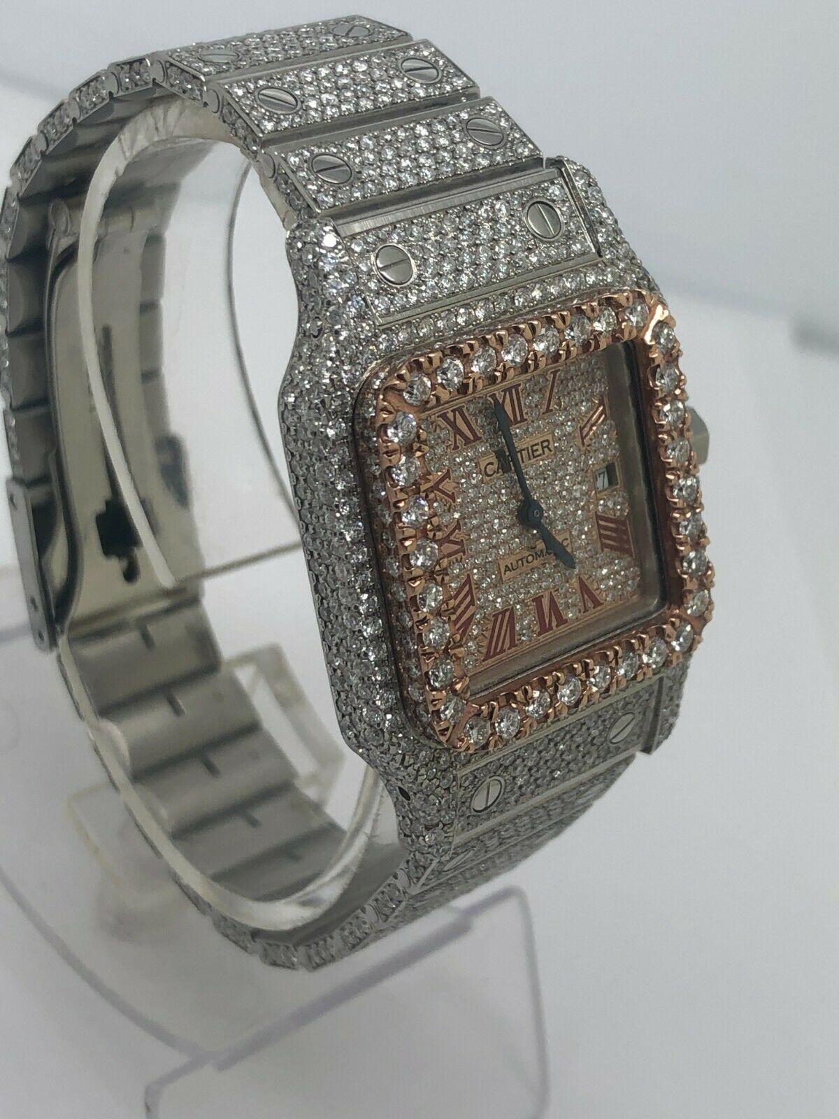 iced out cartier watch