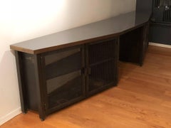 Custom Large Acid-Treated Brass Desk by Argosy Designs