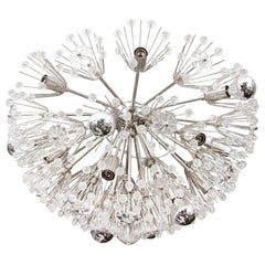 Custom Large Austrian Snowflake Crystal Flush Mount