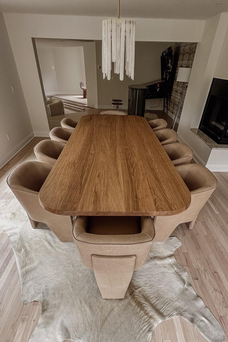 Custom Large Dining Table in White Oak Neuf - En vente à Madison, CT