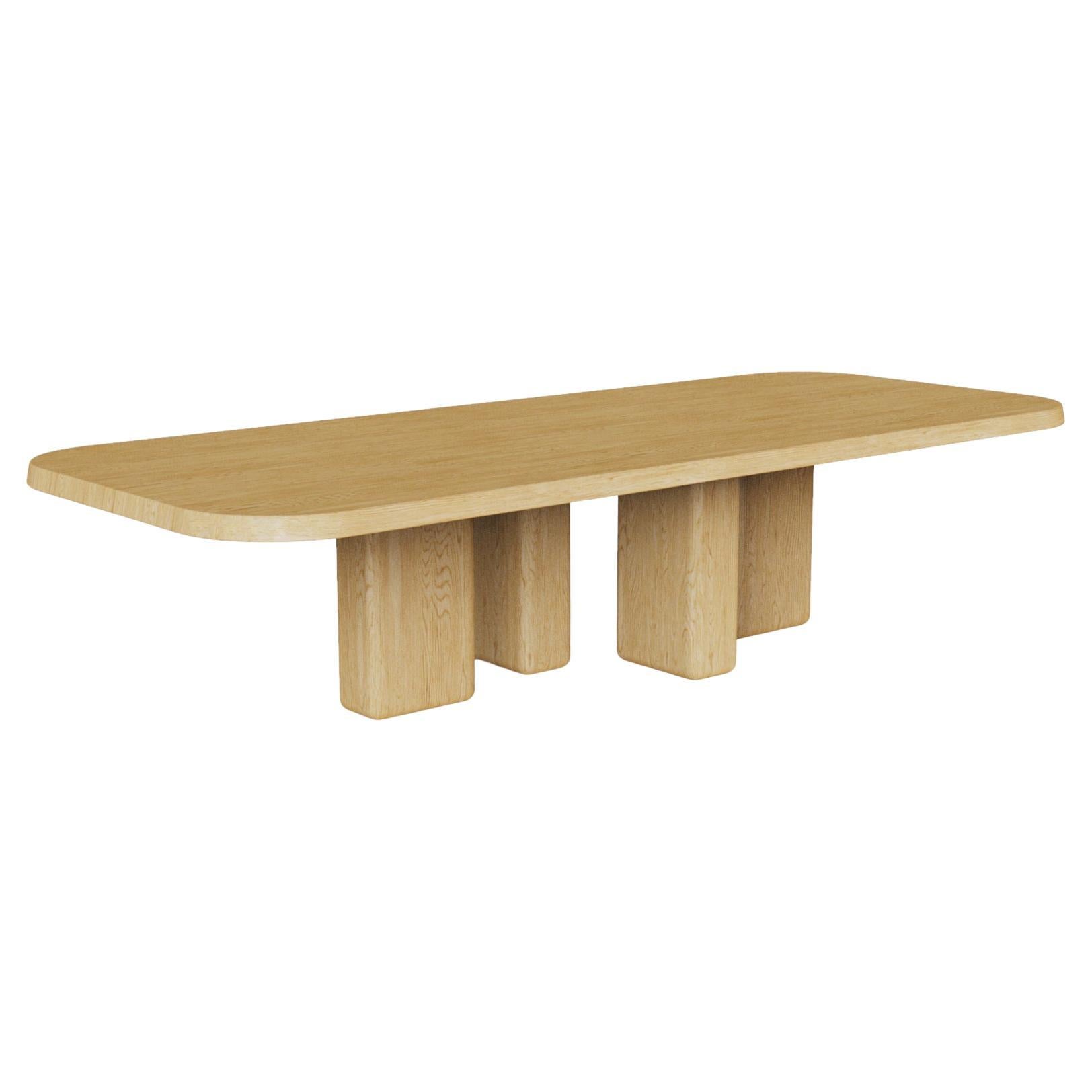 Custom Large Dining Table in White Oak en vente