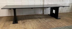 Large Ebonized Dining or Conference Room Table Custom Made by BH&A