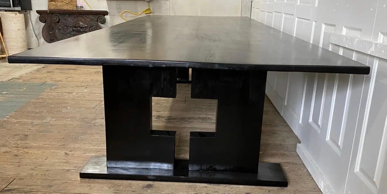 Post-Modern Custom Large Ebonized Dining or Conference Room Table For Sale