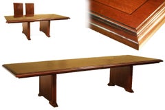 Custom Large Mahogany Rectangular Conference Table by Leighton Hall