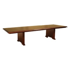 Custom Large Mahogany Rectangular Conference Table by Leighton Hall