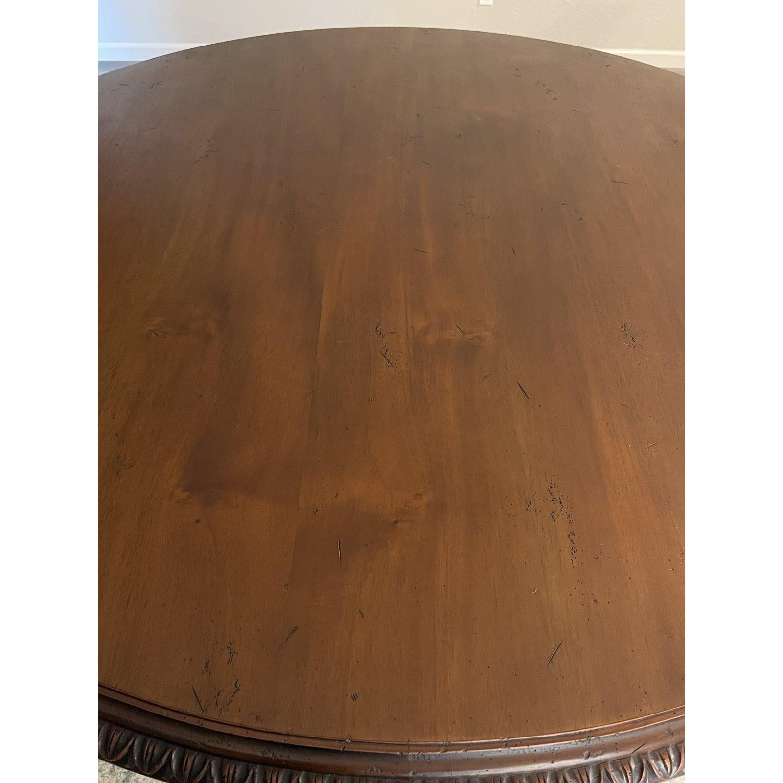 Contemporary Custom Large Bar Height Farmhouse Modern Round Dining Table by Paradigm  For Sale