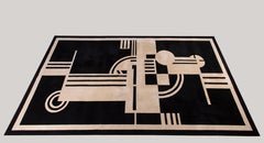 Custom Large Scale Art Deco Style Area Rug by Patterson Flynn Martin