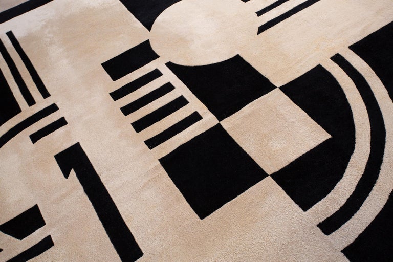 Custom Large Scale Art Deco Style Area Rug by Patterson Flynn Martin at