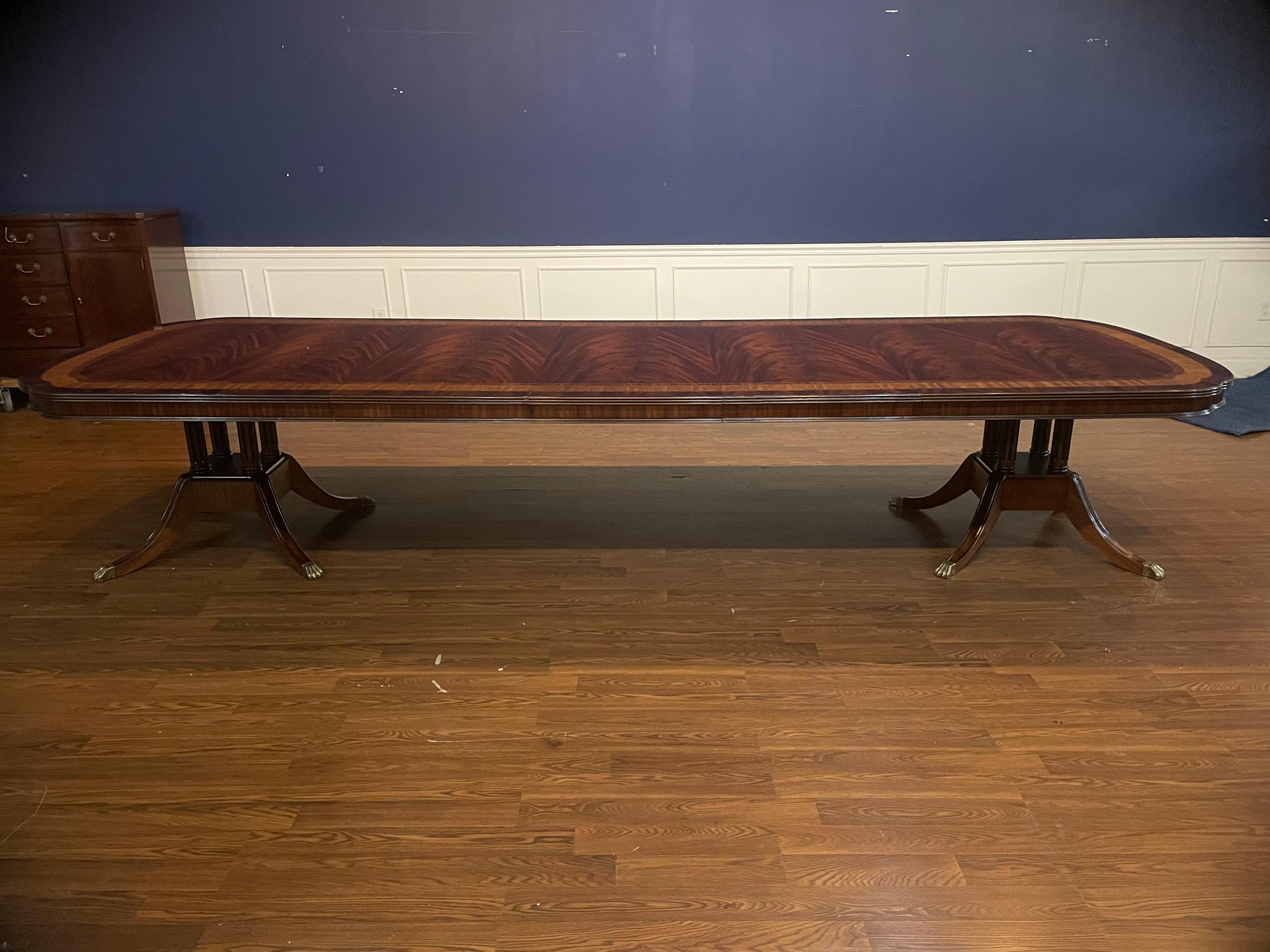 Custom Large Scallop Cornered Georgian Style Dining Table by Leighton Hall For Sale 11