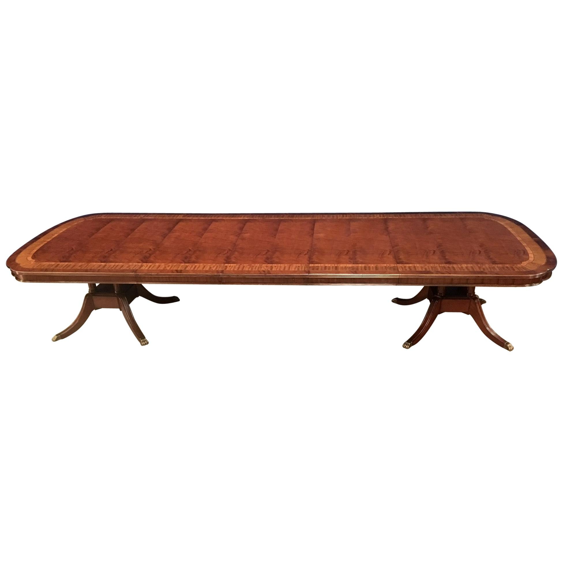Custom Large Scallop Cornered Georgian Style Dining Table by Leighton Hall