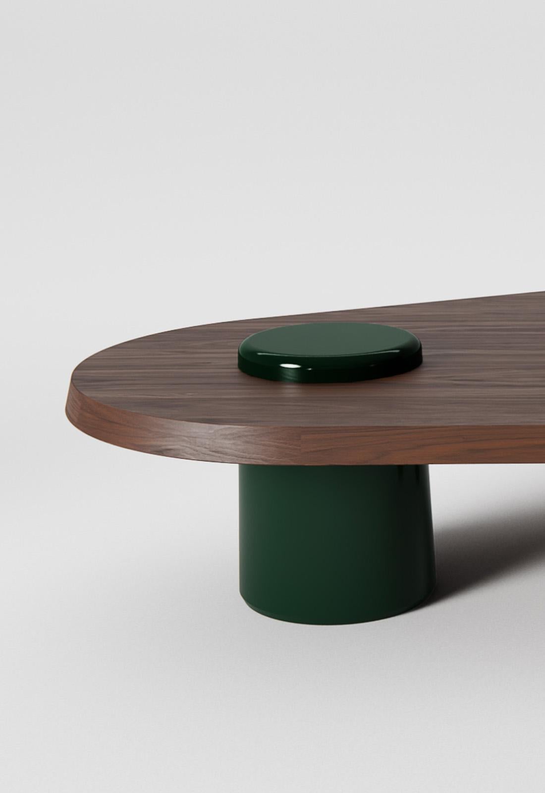 American Custom Large Solid Walnut Coffee Table by Parc For Sale