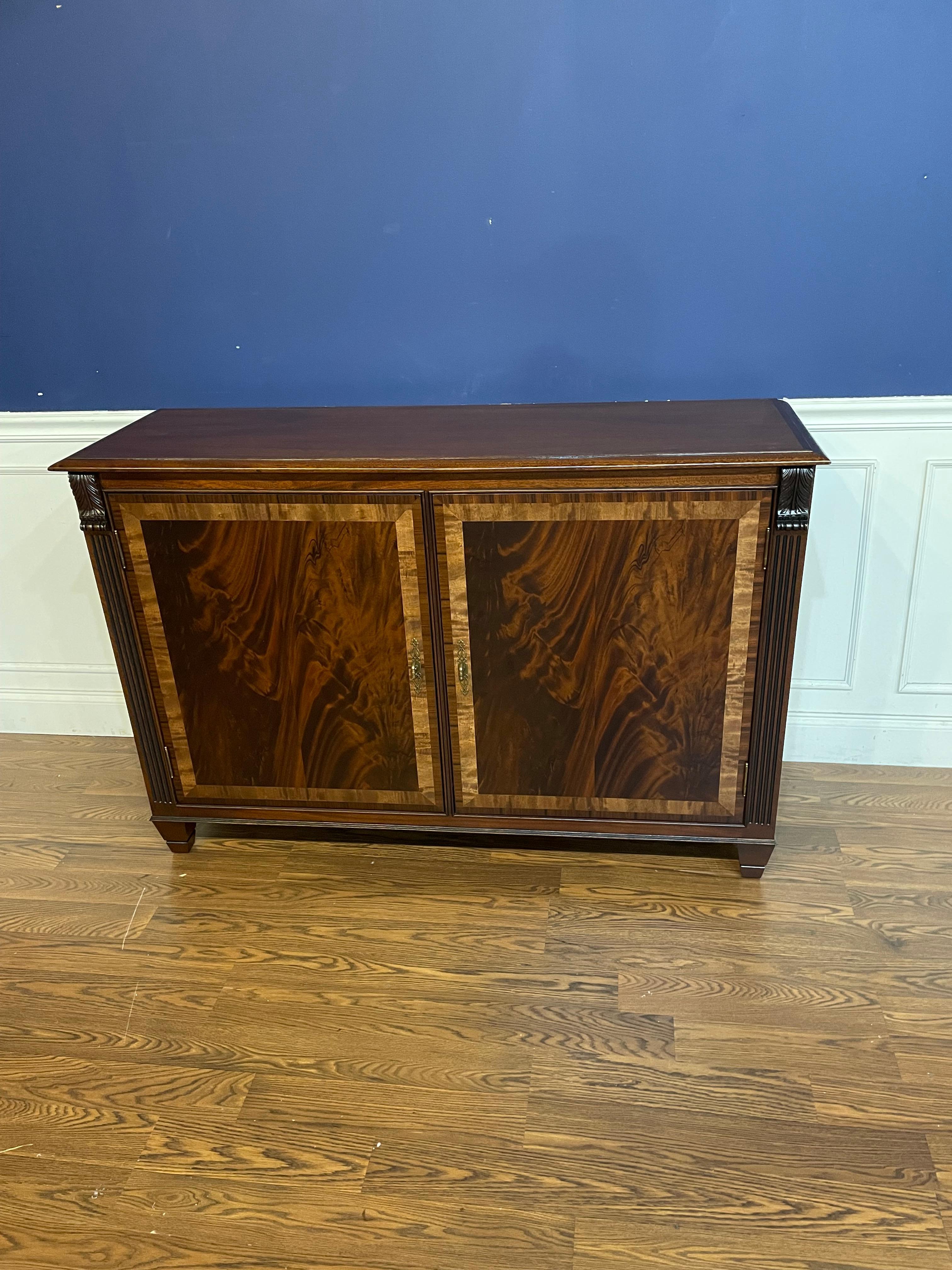 Contemporary Custom Large Two Door Regency Style Mahogany Buffet For Sale