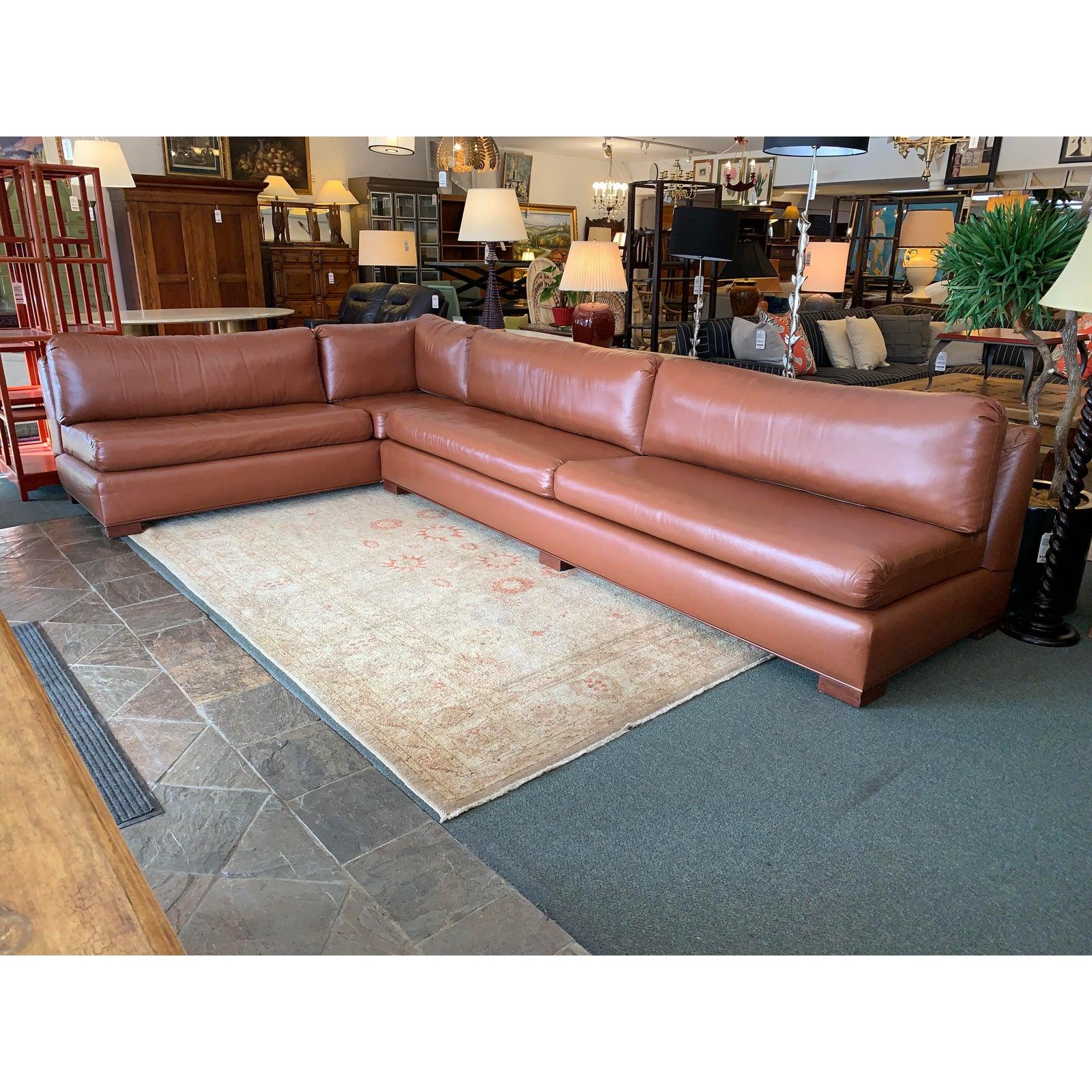 Unknown Custom Large Two-Piece Sectional For Sale