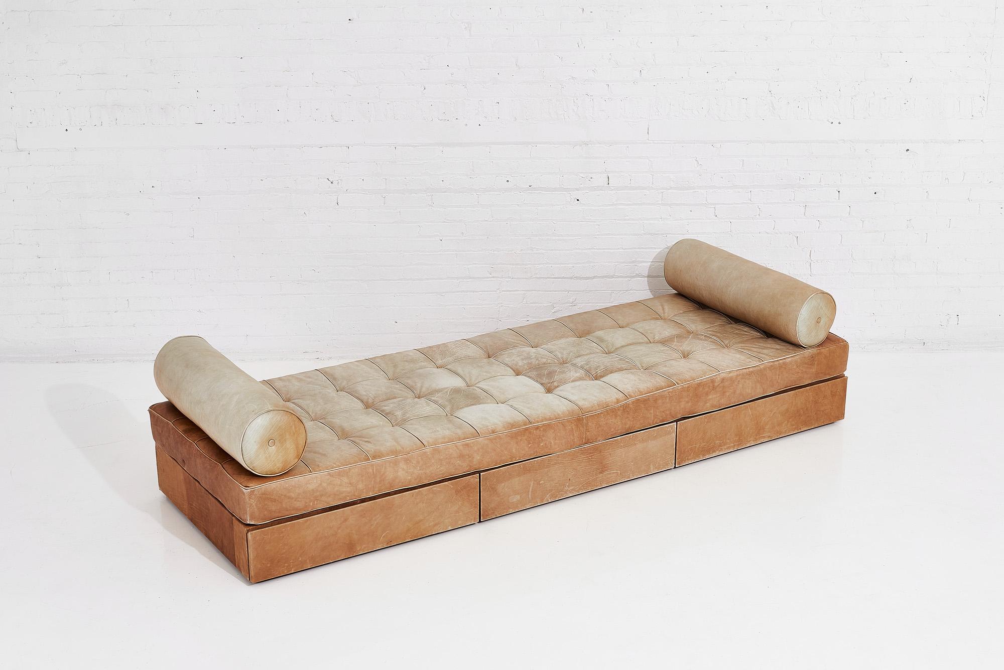 leather daybed with storage