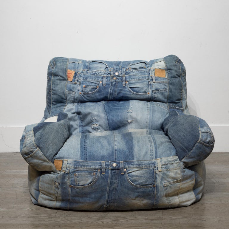 Custom Levi's Denim Store Prop Chair, circa 1990 For Sale at 1stDibs