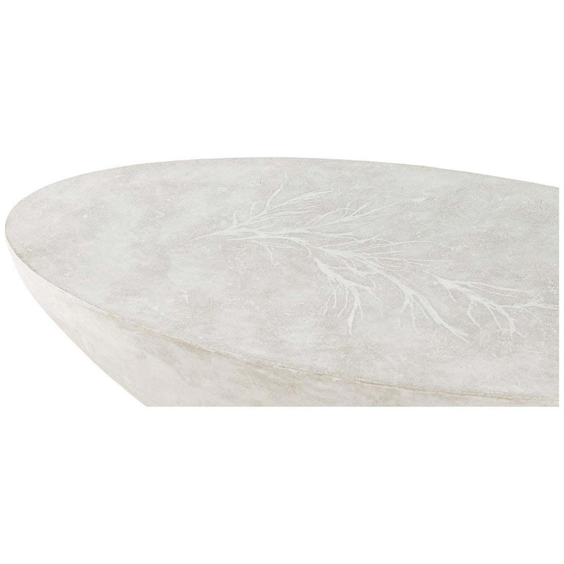 Cast Custom Lightweight Oval Concrete Oasis Coffee or Cocktail Table For Sale