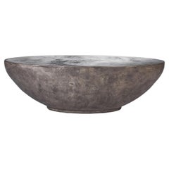 Antique Custom Lightweight Oval Concrete Oasis Coffee or Cocktail Table