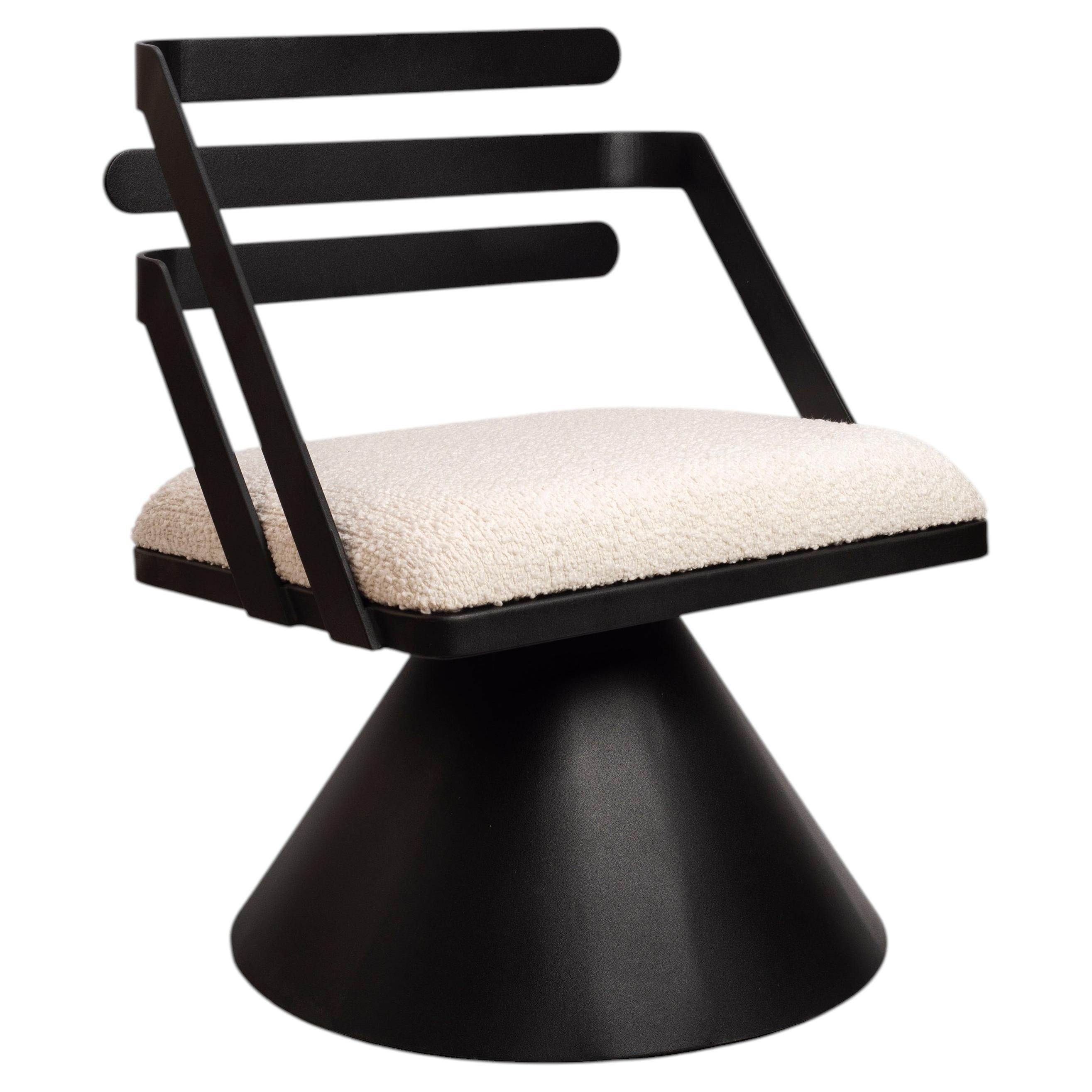Custom Limited Edition Bouclé Carbon Steel Upholstery BOOM Chair By ASUL-STUDIO For Sale