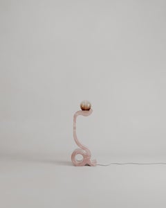 Maßgefertigte Lampe „Lucerna“ aus Onice-Rosa-Marmor in limitierter Auflage von Esther Knopfler