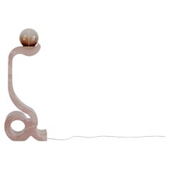 Maßgefertigte Lampe „Lucerna“ aus Onice-Rosa-Marmor in limitierter Auflage von Esther Knopfler