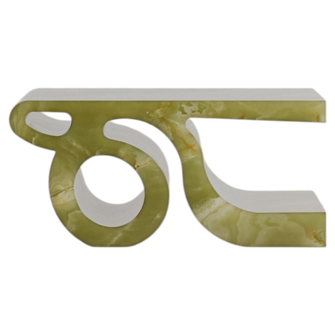 Custom Limited Edition, Onice Verde Marble Joie Coffee Table By Esther Knopfler