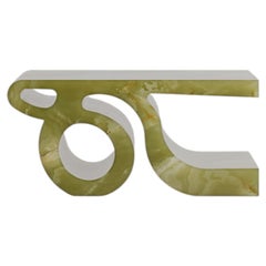 Custom Limited Edition, Onice Verde Marble Joie Coffee Table By Esther Knopfler