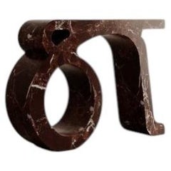 Custom Limited Edition, Rosso Lepanto Marble Stone Prae Console, Esther Knopfler