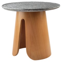 Custom Limited Edition, Set of 2 Plywood Aluminum EROSIA Side Table, ASUL-STUDIO