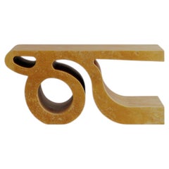 Custom Limited Edition, Travertino Giallo Joie Coffee Table By Esther Knopfler