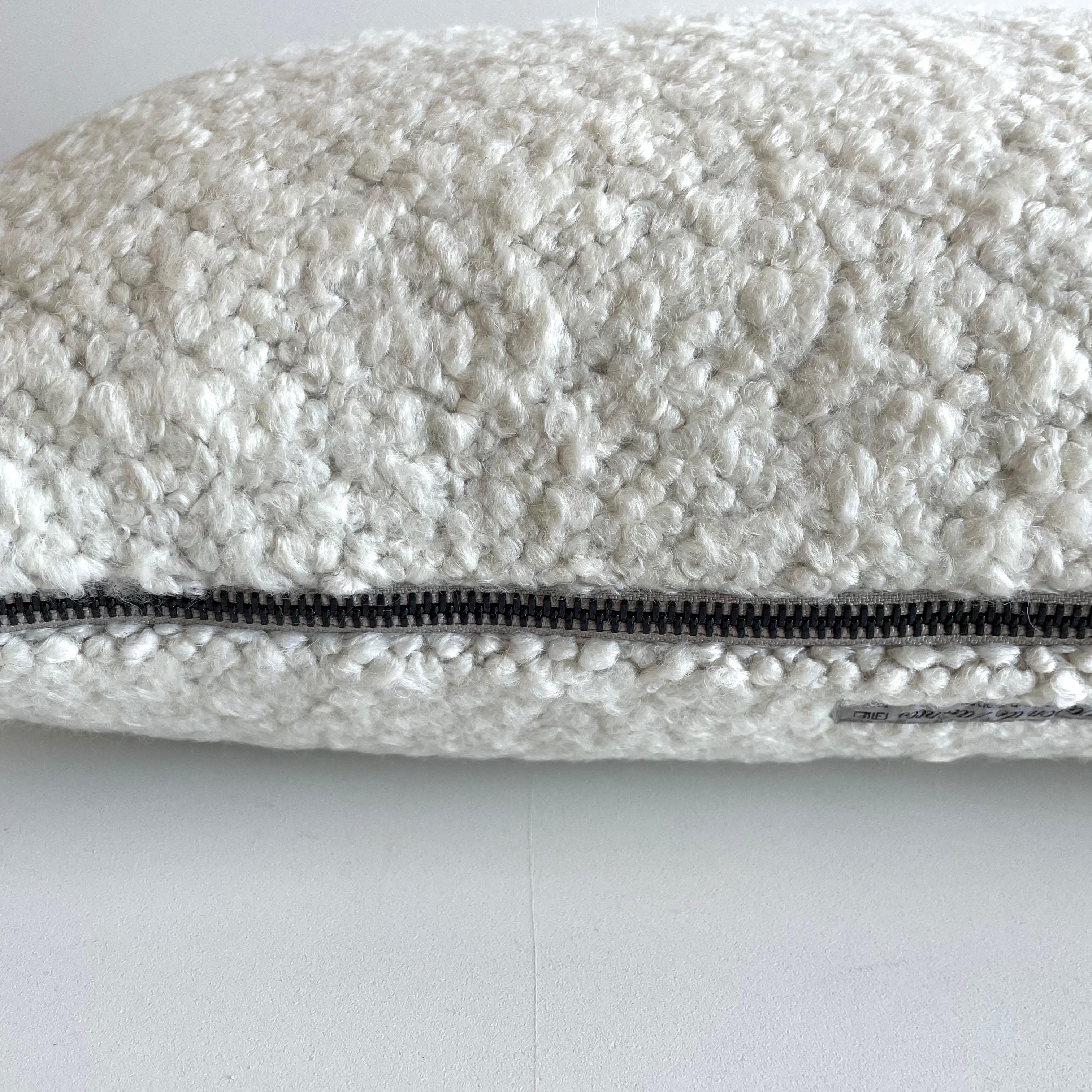 Custom Linen and Wool Blend Lumbar Pillow In New Condition In Brea, CA