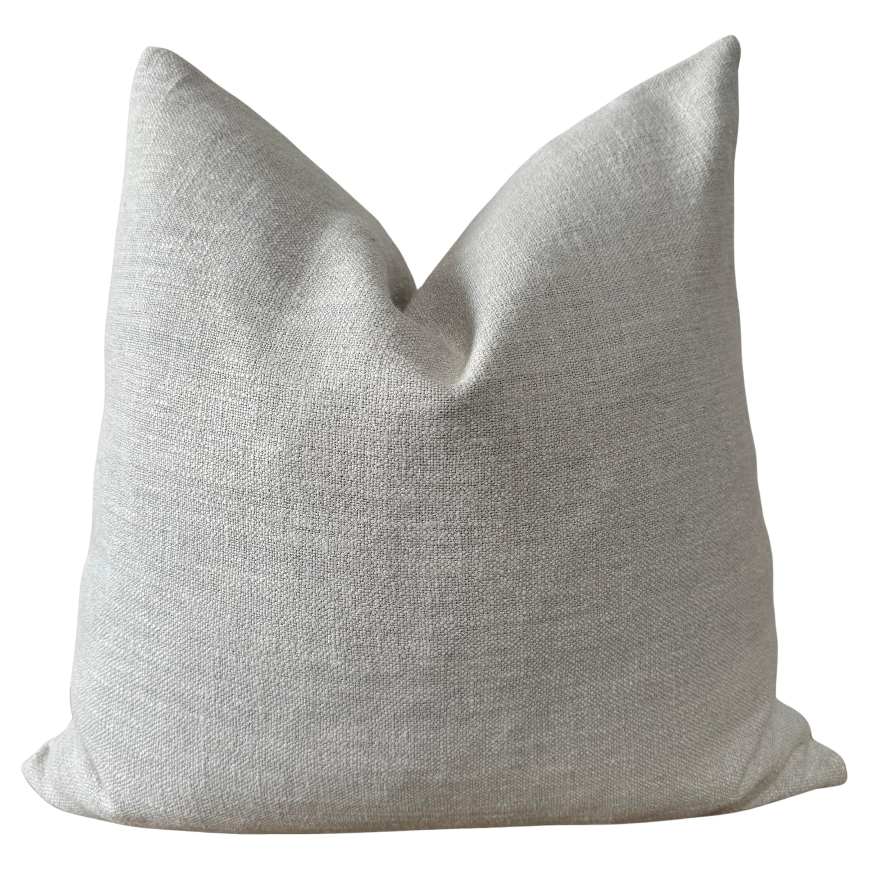 Custom Linen Pillow with Down Feather Insert