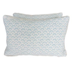 Almohadas de lino personalizadas con inserciones de plumón, diseño de concha costera