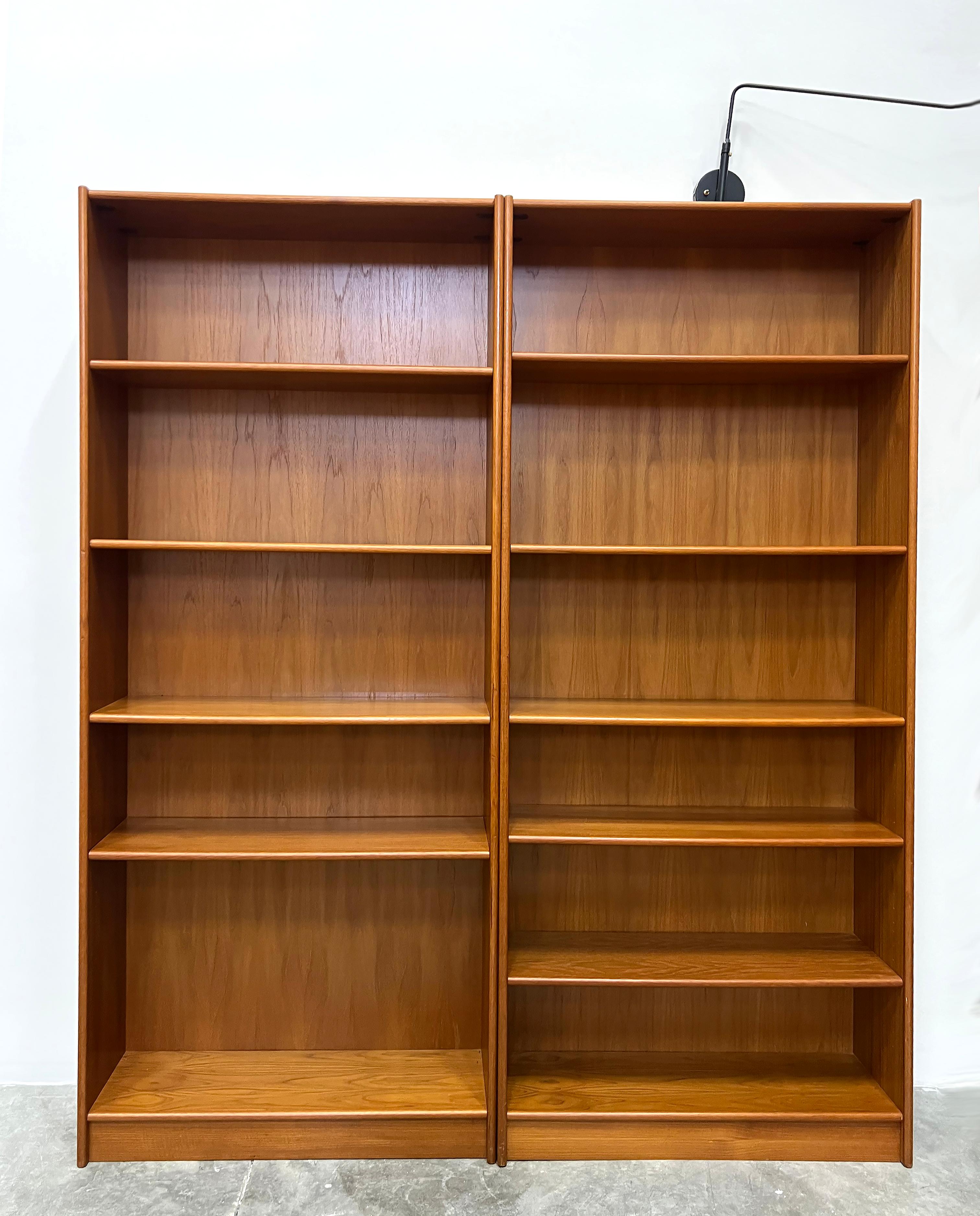 Mid-20th Century CUSTOM Listing 1960s Danish Modern Jesper Teak Bookcases Set of 4-