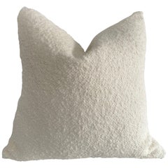 CUSTOM LISTING Creamy White Wool and Linen Sheep Boucle