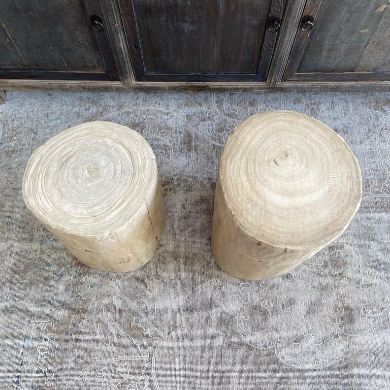 Custom listing for Georgia Pair of Stump tables at 1stDibs