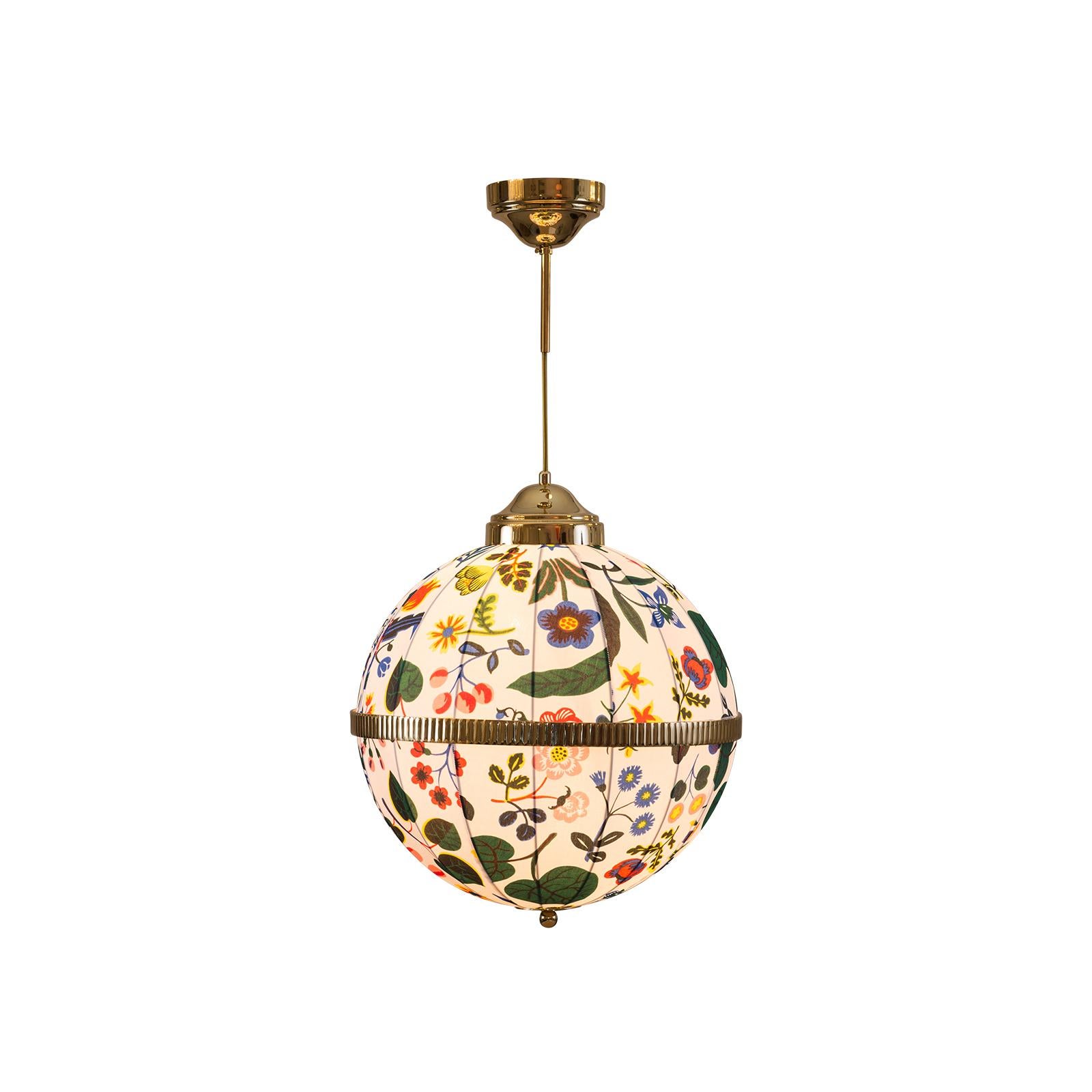 Art Deco Custom Listing for Robin - Fabric Pendant Woka Chandelier - 35 cm diameter For Sale