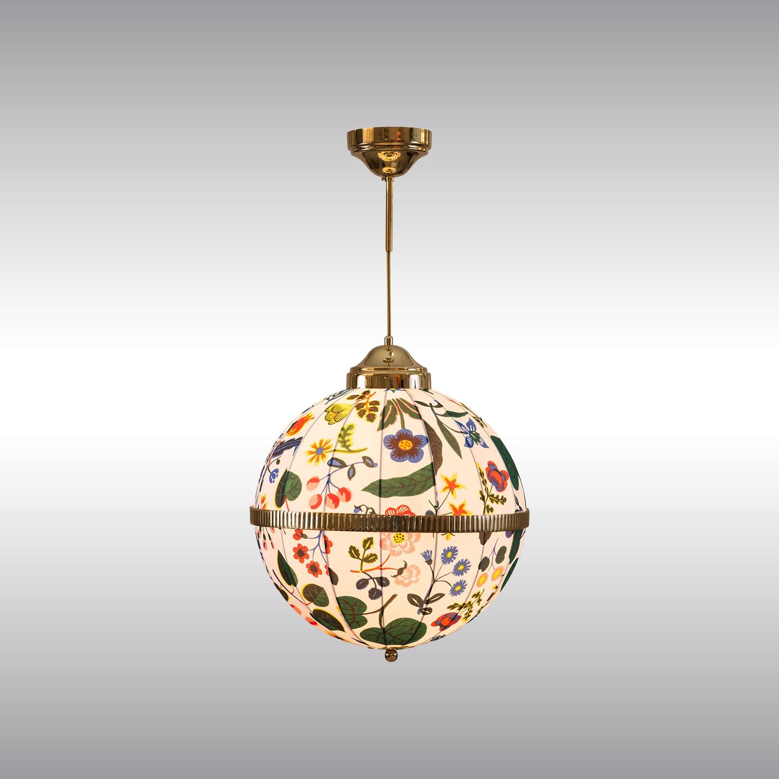 Austrian Custom Listing for Robin - Fabric Pendant Woka Chandelier - 35 cm diameter For Sale