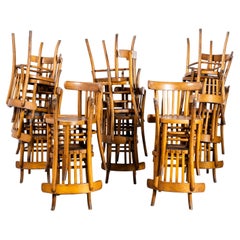 Vintage Custom Listing Honey Bentwood Dining Chairs - Set of 60