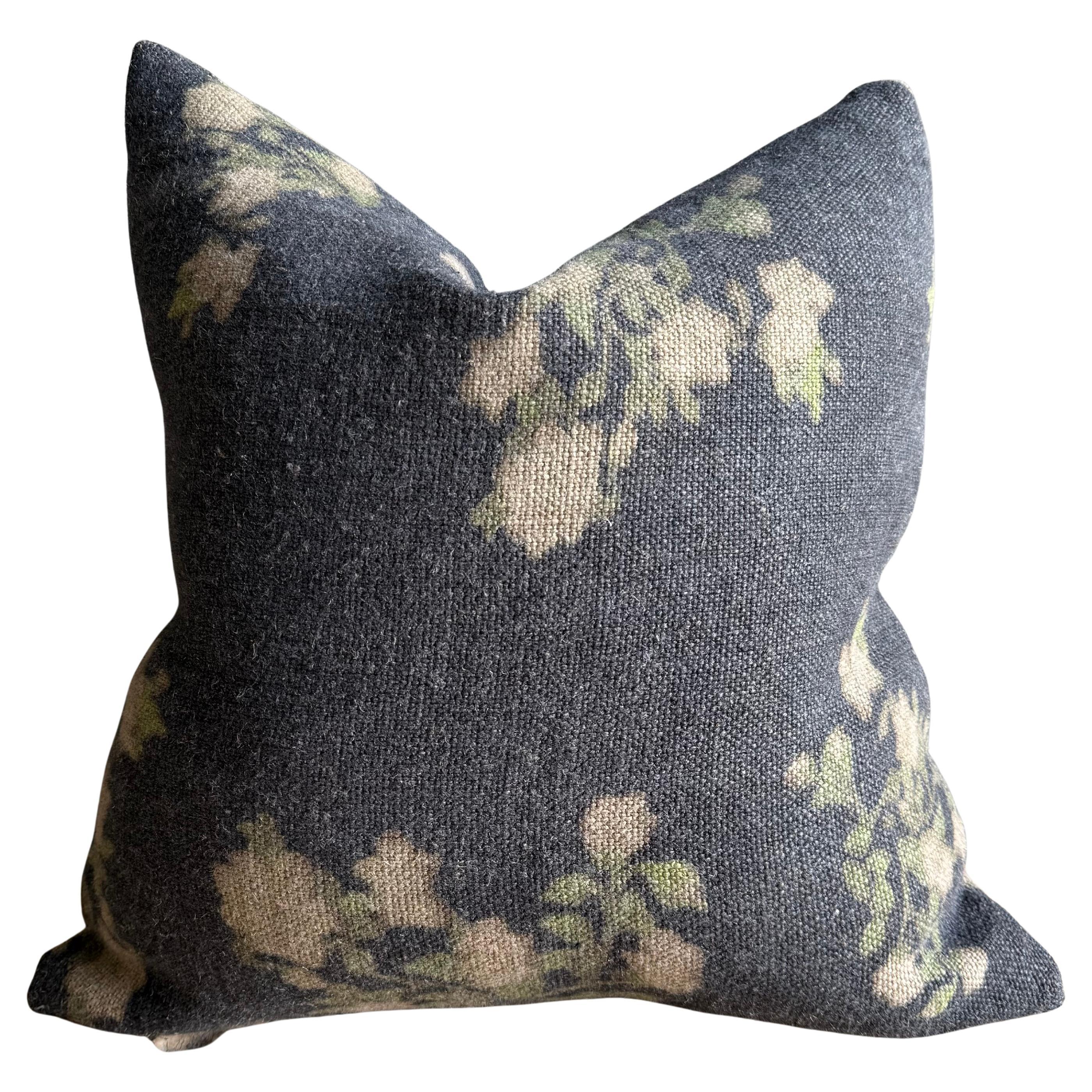 Custom Listing -Made to order - Wabi Sabi French Linen Roses Accent Pillow COVER