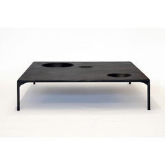 Custom Listing Modern Coffee Table, Geometric, Blacked Steel, by J.M. Szymanski