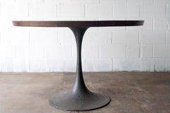 CUSTOM LISTING: Walnut Wood Cast Iron Amicalola Pedestal Base 42" Round