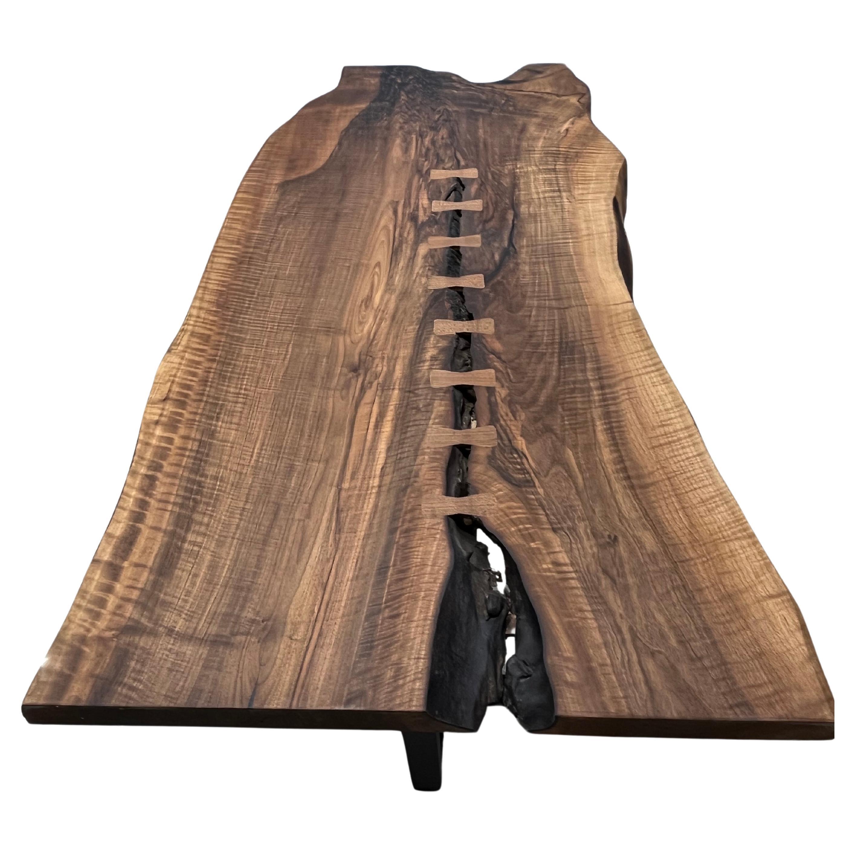 Custom Live Edge Wooden Dining Table For Sale