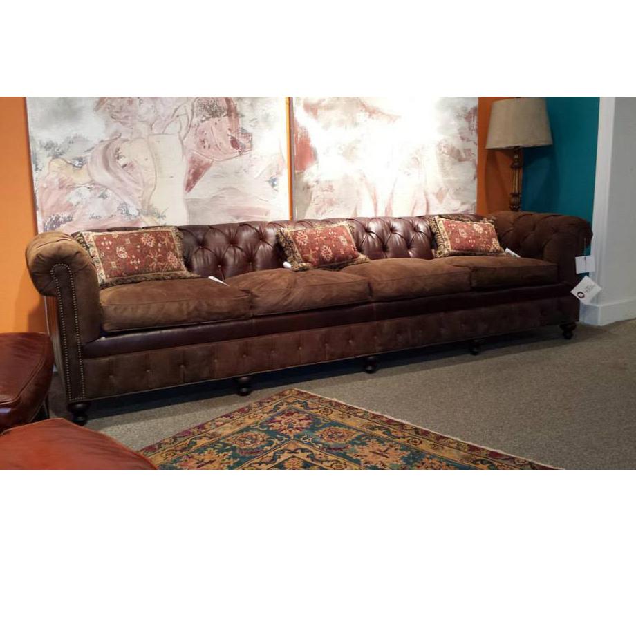 Contemporary Custom Long Chesterfield Sofa For Sale