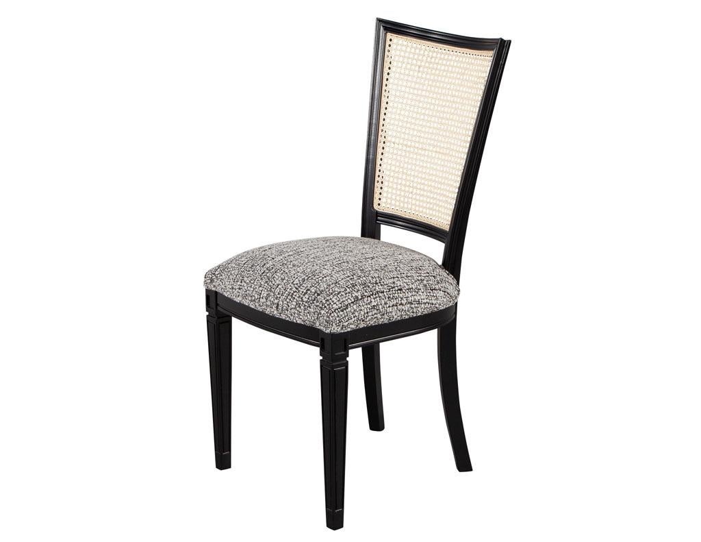 Louis XVI Custom Louis Pava Cane Back Side Chair For Sale