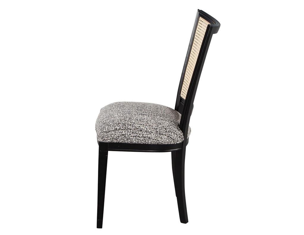 Italian Custom Louis Pava Cane Back Side Chair For Sale